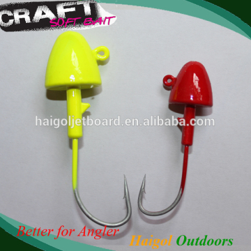 Hot selling artificial bait of lead head hook UV painting jig head hook