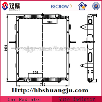 Truck diesel engine radiator