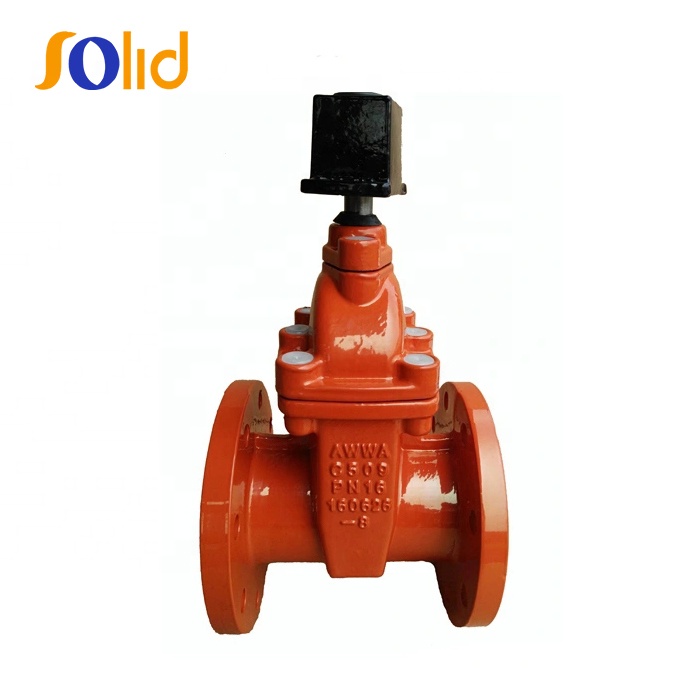 Awwa C515/C509 Non-Rising Stem Ductile Iron Flanged Rubber Seated Lined Coated Sluice Gate Valve Price