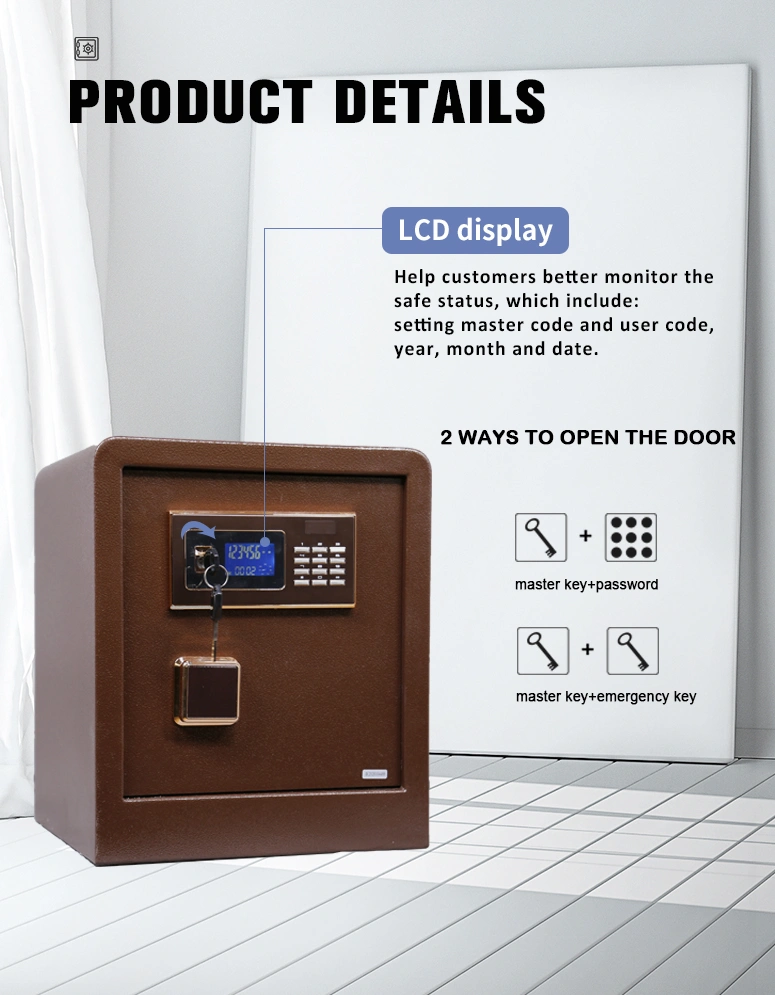 Large Security Safe Lock Box High Security Safe Box, Office Home Solid Steel Heavy Duty Electronic Digital Luxury Safe/