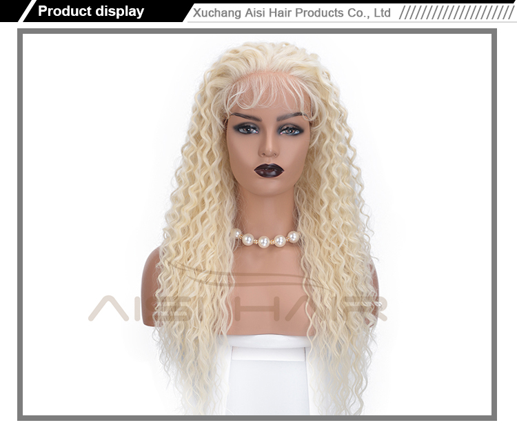 Lace Frontal Wig Deep Wave Long Wavy Blonde Wig Afro Kinky Curly Cosplay For Black Women Front Lace Hair Wigs