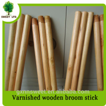 high quality varnished wood broom stick