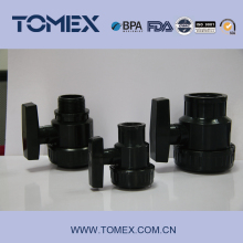 bathroom long short black valve pvc ball valve