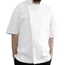 Unisex Chef Coat: Men's Long Sleeve Chef Jacket for Restaurant Kitchen Cooking - Zipper Closure Chef Uniform