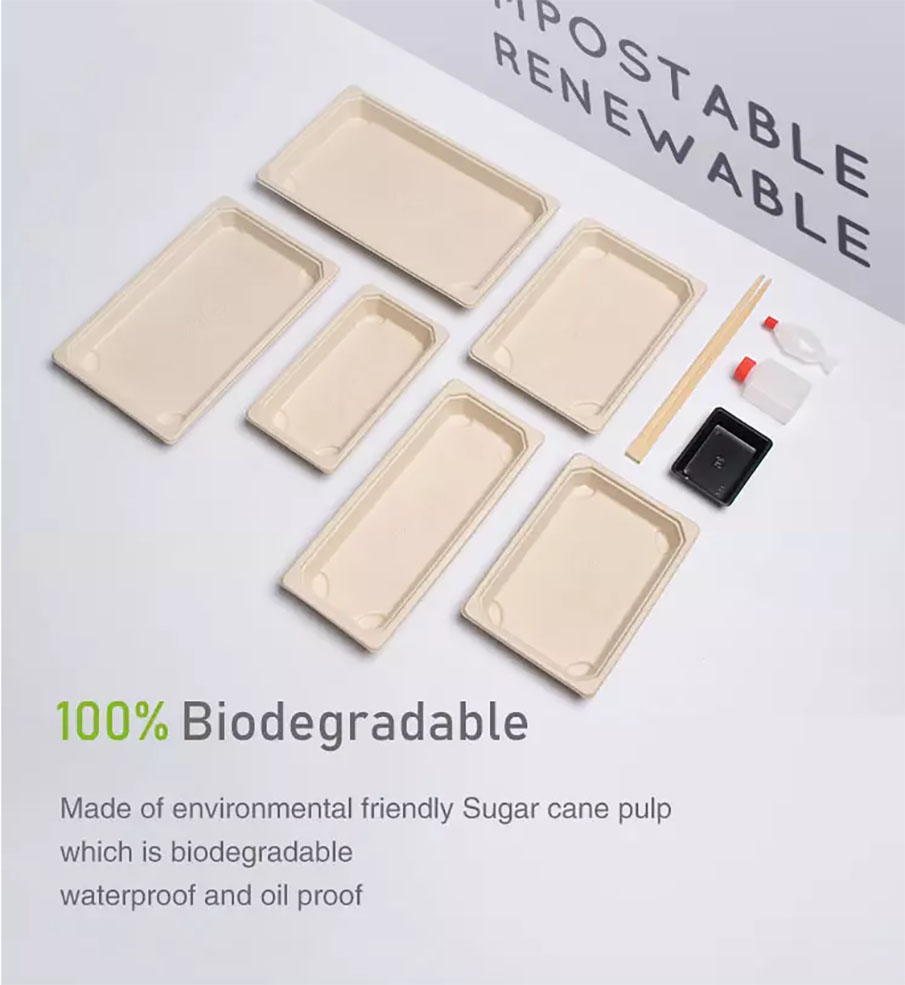 biodegradable sushi tray