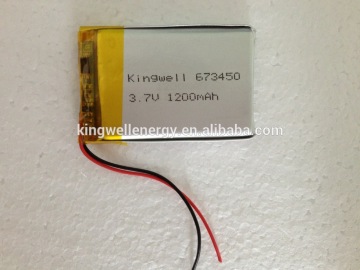 1200mAh Rechargeable Lipo Battery/673450 Lipo Battery