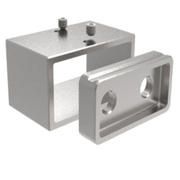 Square stainless steel handrail wall base flange