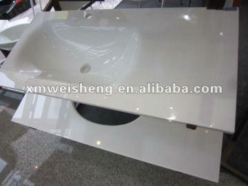 crystalized glass bathroom vanity top