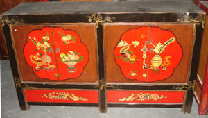 Antique Mongolia Painting Cabinet?