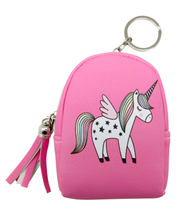 PINK UNICORN COIN PURSE KEYRING-0