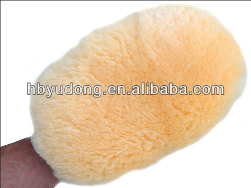 wash mitt sheep skin