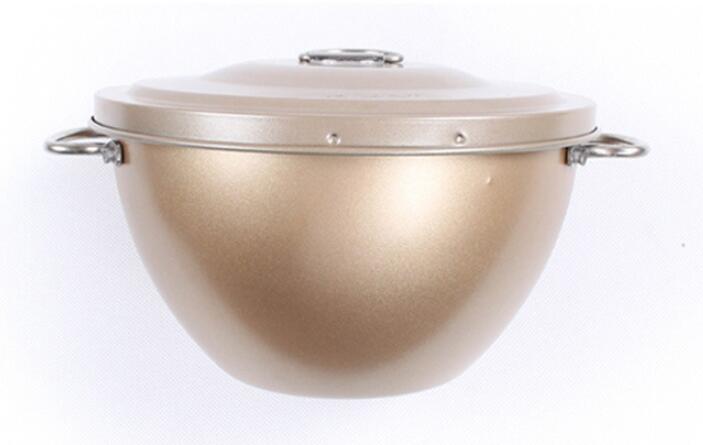 Molde dorado antiadherente con tapa08 Golden non-stick cake tin with lid08