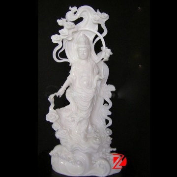 White marble buddha statues