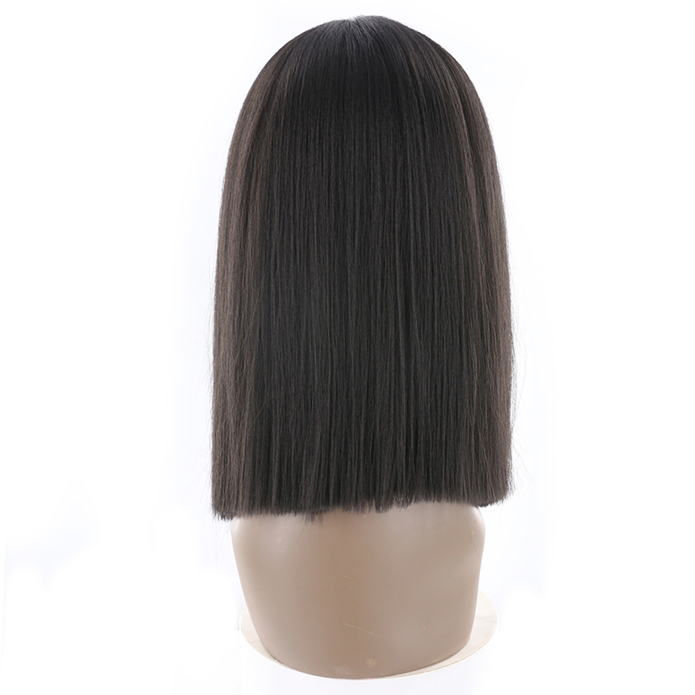 DTL new Synthetic hair wig 14 inch machine made for black women bob straight heat resistant soft synthetic hair wigs