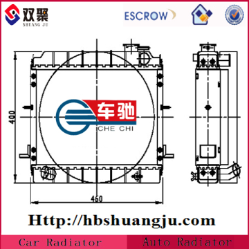 Auto radiator top tank, plastic tank, car radiator