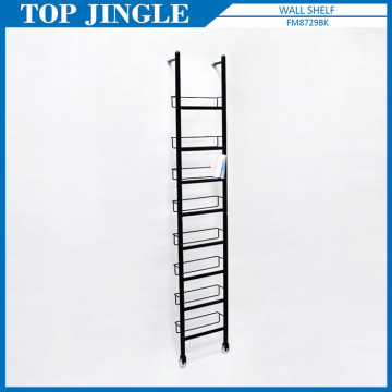 8 tier design wall leaning metal magazine CD rack