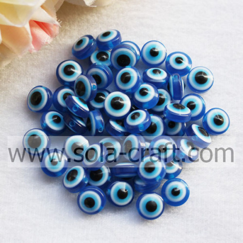 Acrílico azul oscuro suelto sólido crujido opaco 7 * 10 MM cuentas al por mayor para pulsera y collar