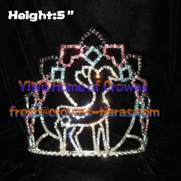 Animal Deer Crowns With Shinny Hearts
