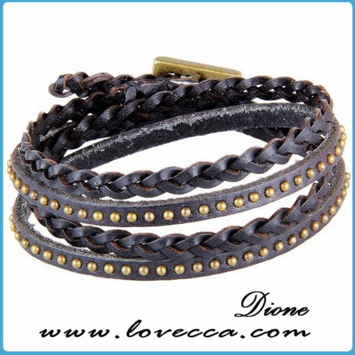 Wide leather cord bracelet wholesale leather bracelets for woman