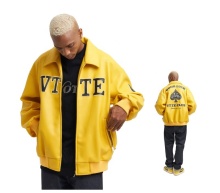 Custom Embroidered Logo Baseball Jackets, Men's Letterman Jackets, Heavy Weight Plus Size Men's Genuine Leather Jackets