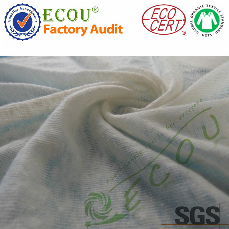230GSM 80% organic cotton 20% hemp knit rib fabric in stock