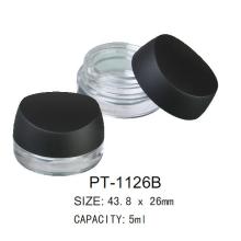 Recipiente de maceta cosmética de plástico vacío PT-1126B