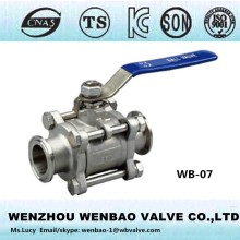 WB-07 Three part body ball valve for portable water /ball valve 64 bar (PN64)