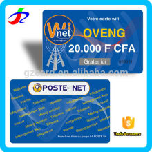 voip recharge card pre-paid scratch off card