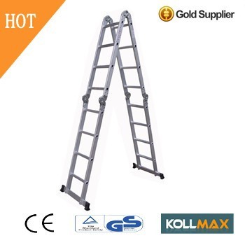 aluminium folding step rubber feet ladder