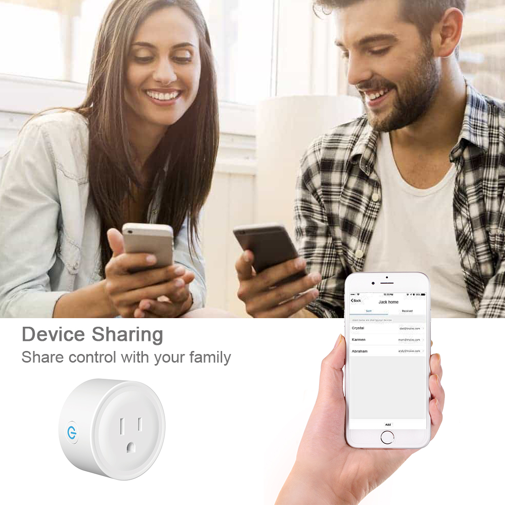 OEM Custom Design WiFi Outlet Amazon Home Alexa Smart Plug Socket