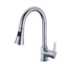 FUAO Brass material chrome plated techno mix kitchen mixer