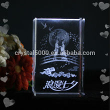 3d crystal laser engraving Valentines Gift
