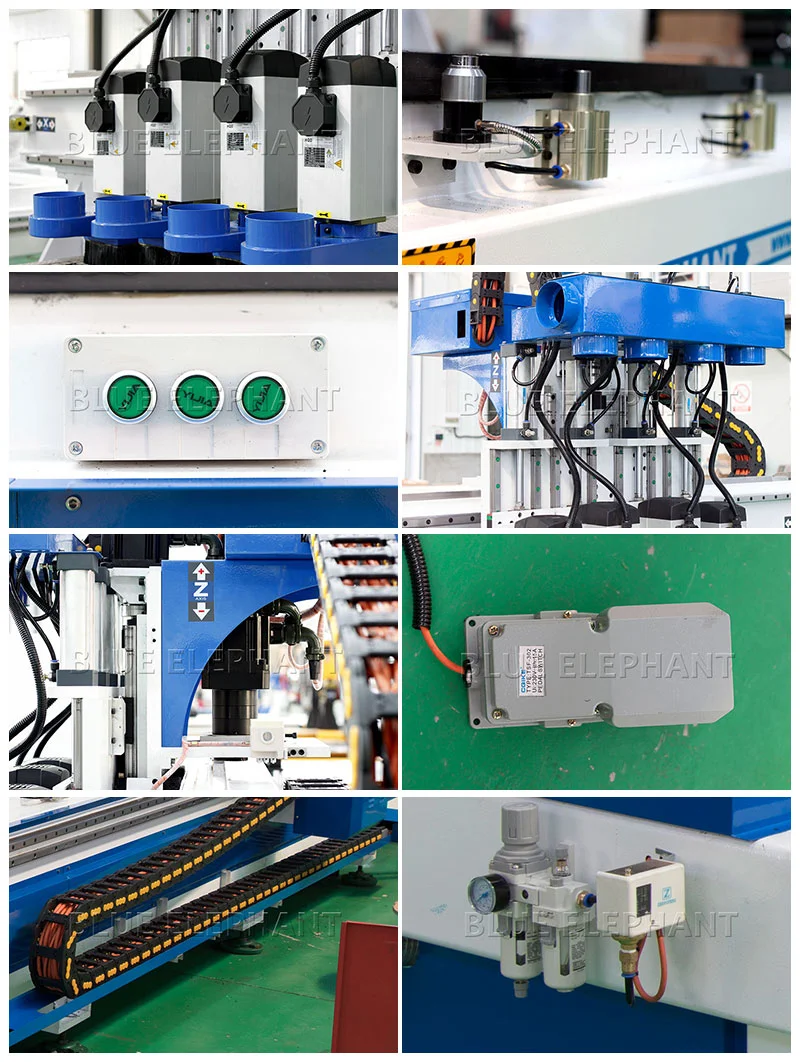 New Wood Carving CNC Router with Rotary, 1325 4 Spindles Pneumatic Tool Changing Woodworking CNC Router