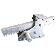 A-style pinion and rack greenhouse shading system