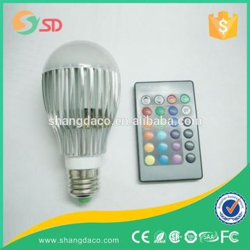 RGB colorful 2W G60 LED light bulbs + remote control