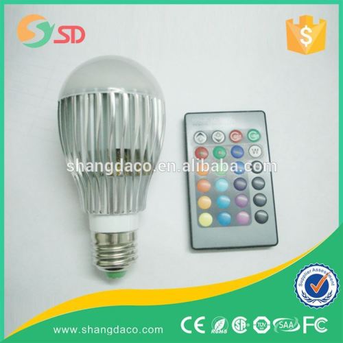 RGB colorful 2W G60 LED light bulbs + remote control