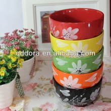sunflower ceramic bowl,plain ceramic bowl,colorful ceramic bowl