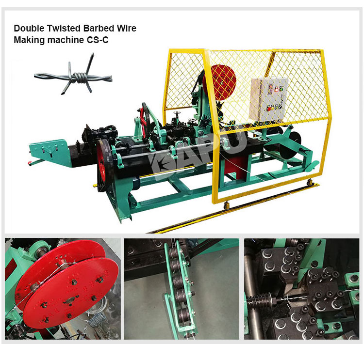 CS-C straight and reverse twisted barbed wire making machine