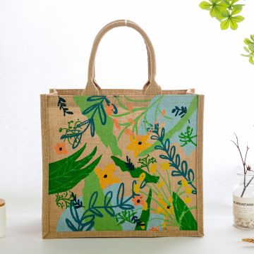 China Manufacturer Wholesale Silk Screen Printing Jute Tote Bags and Hessian Sacks