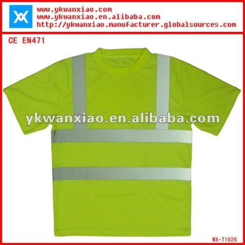 Reflective safety T shirt with Class2 tape,High visibility T shirt,POLO reflective T shirt