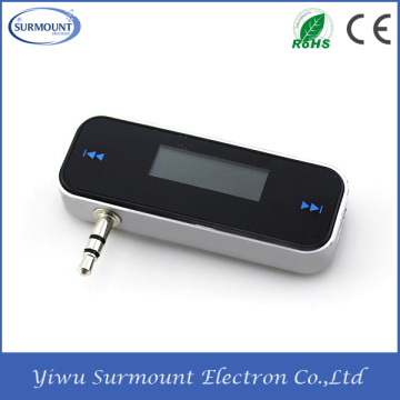 Mini fm transmitter with 3.5mm jack 3.5mm audio jack fm transmitter with mic