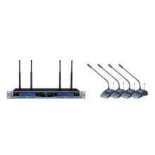 PLL/UHF 4x32-channel Wireless Conference Microphone, Best Distance is 100 Meters