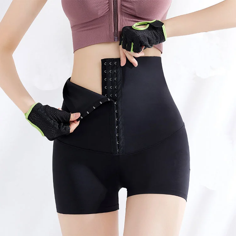 High Waist Gym Fitness Wear Body Building Training Shorts with Long Liner Quick Dry Running Shorts for Women