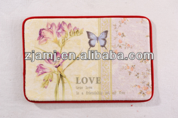 Coral fleece memory magic door mat