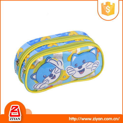 2016 cute kids nylon zipper pencil pouch for kids