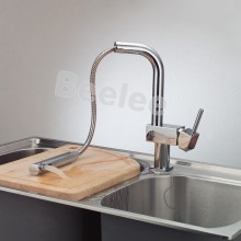 Pull out Kitchen Sink Faucet with Revolvable Spout (Qh0788)