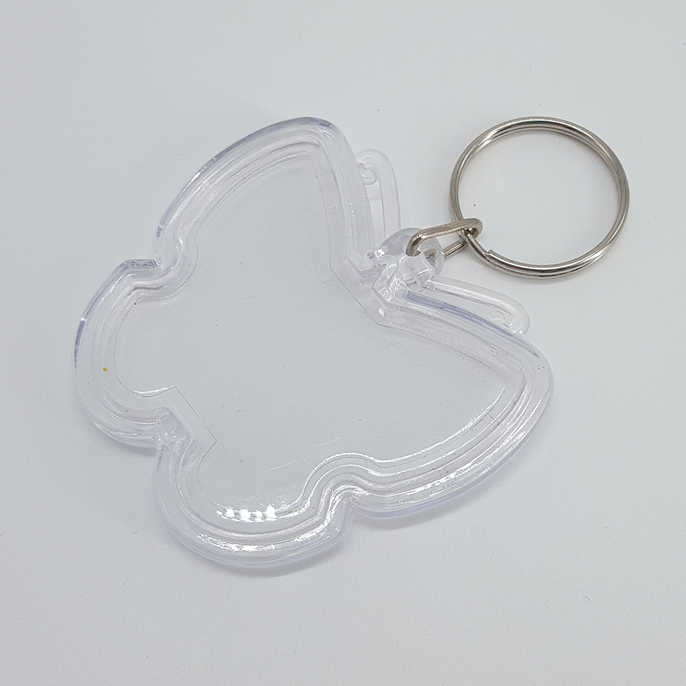 Butterfly Custom Clear Acrylic Digital Picture Frame Keyring