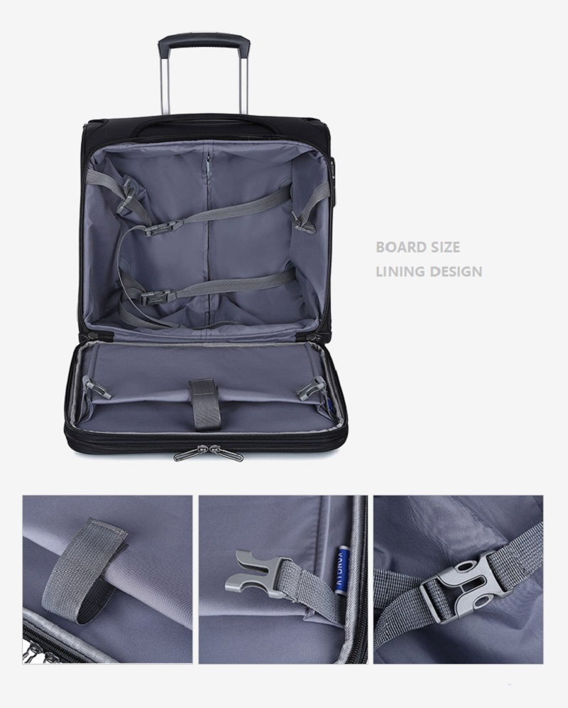 Expandable Soft Luggage Trolley Bag