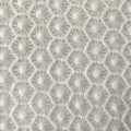 Tissu chimique de broderie de dentelle de tournesol de géométrie blanche