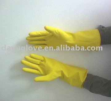 11mil nitrile Dipped flocklined Household Gloves